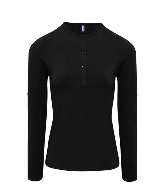 Premier Ladies Long John Roll Sleeve T-Shirt