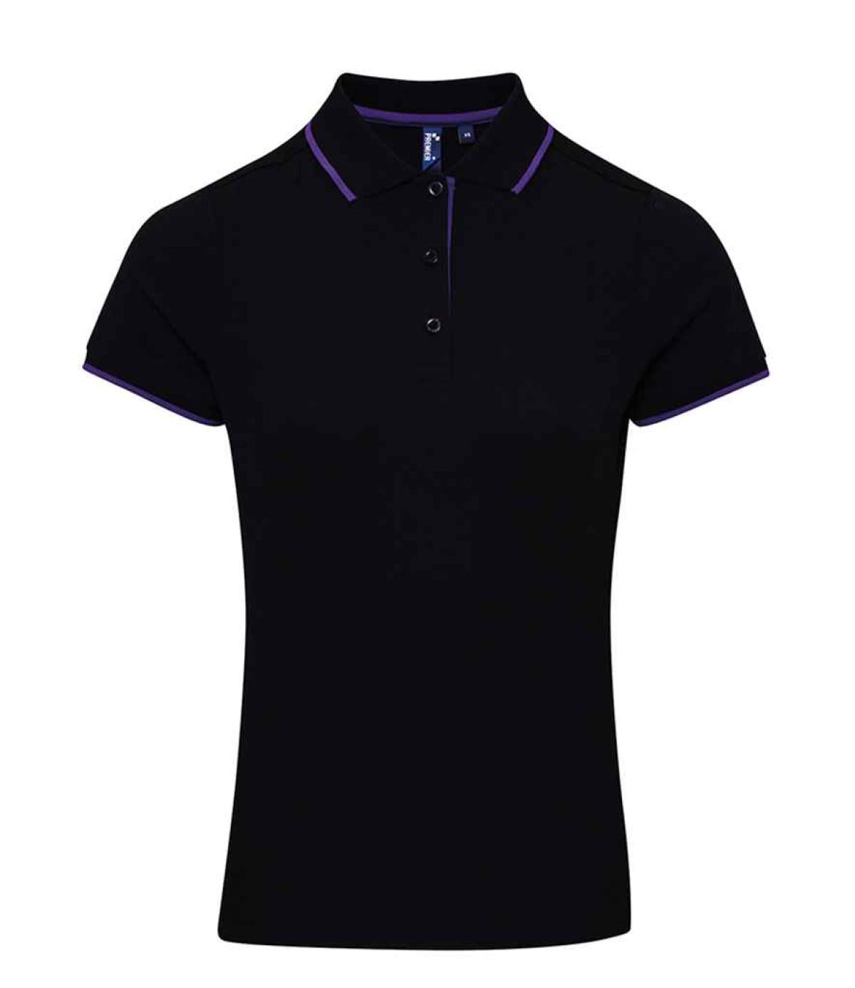Premier Ladies Contrast Coolchecker® Piqué Polo Shirt
