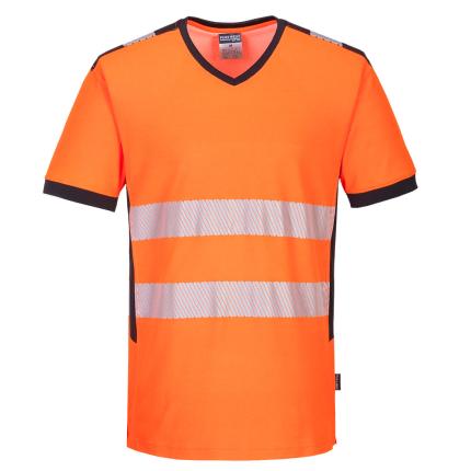 Portwest PW3 Hi-Vis V-Neck Mesh Insert T-Shirt S/S