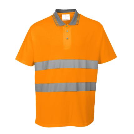 Portwest Hi-Vis Cotton Comfort Polo Shirt S/S