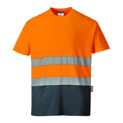 Portwest Hi-Vis Cotton Comfort Contrast T-Shirt S/S