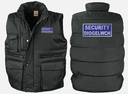 Security Diogelwch Reflective Printed Result Workguard Bodywarmer