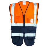 Supertouch Hi Vis Orange 2 Tone Executive Vest thumbnail 1