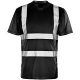 Supertouch Hi Vis Black Bird Eye T-Shirt thumbnail 1