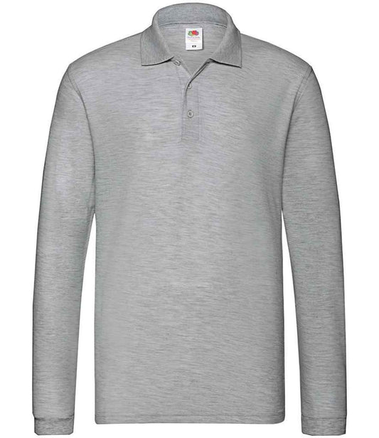 Fruit of the Loom Premium Long Sleeve Cotton Piqué Polo Shirt