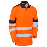 System Hi-Vis Eco Orange CottonCool Long Sleeve Polo thumbnail 1