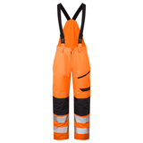 System Hi-Vis Eco Thermal Waterproof Orange/Navy Trouser with Shoulder Straps thumbnail 1