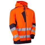 System Hi-Vis Eco Zip Thru Orange Hoodie thumbnail 1