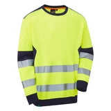 System Hi-Vis ECO Crew Neck Yellow Sweatshirt thumbnail 1