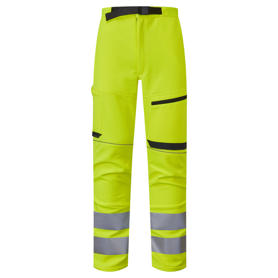 System Hi-Vis Eco Stretch Softshell Yellow Trouser