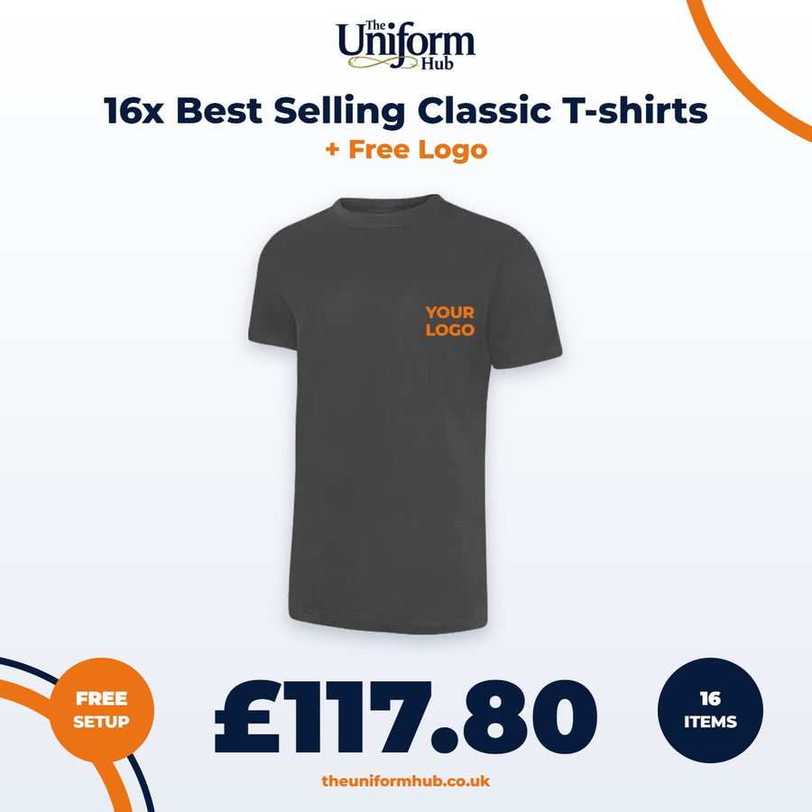 16x Best Selling Classic T-shirts + Free Logo