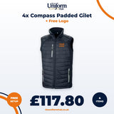 4x Compass Padded Gilet + Free Logo thumbnail 1