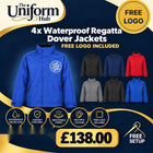 4x Waterproof Regatta Dover Jackets + Free Logo