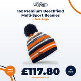 16x Premium Beechfield Multi-Sport Beanies + Free Logo thumbnail 1