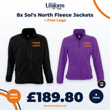 8x Sol's North Fleece Jackets + Free Logo thumbnail 1