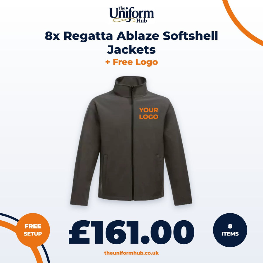 8x Regatta Ablaze Softshell Jackets + Free Logo