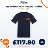 16x Unisex 100% Cotton T-Shirts + Free Logo thumbnail 1