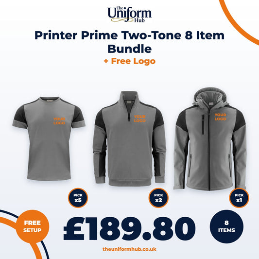 Printer Prime Two-Tone 8 Item Bundle + Free Logo