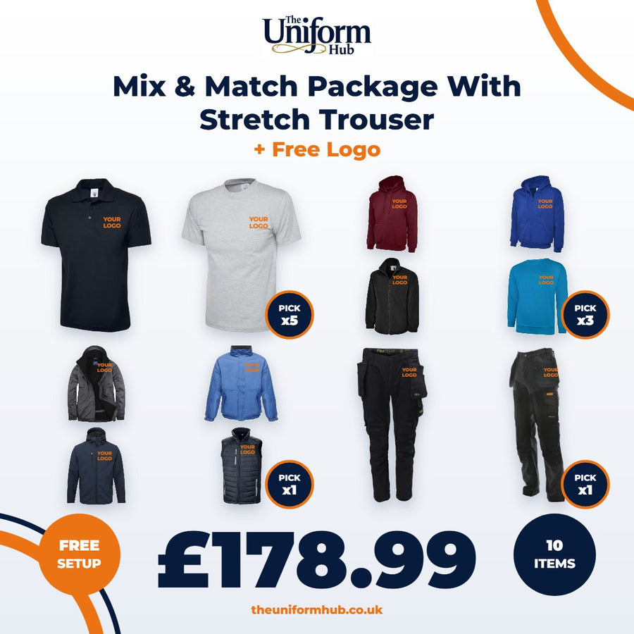Mix & Match Package With Stretch Trouser + Free Logo
