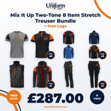 Mix It Up Two-Tone 8 Item Stretch Trouser Bundle + Free Logo thumbnail 1