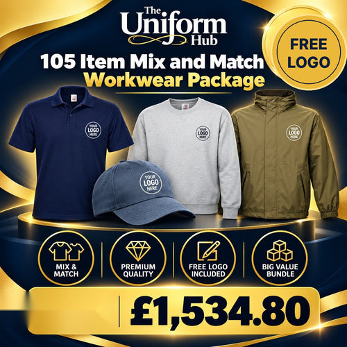 105 Item Mix and Match Workwear Package + Free Logo