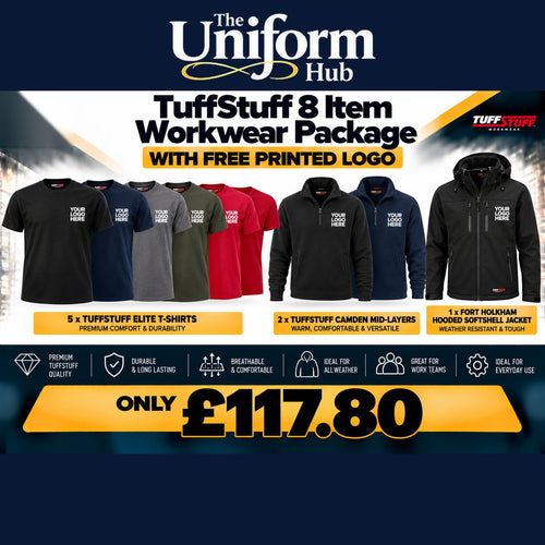 TuffStuff 8 Item Workwear Package + Free Logo