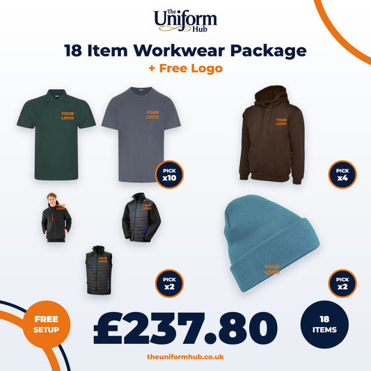 18 Item Workwear Package + Free Logo