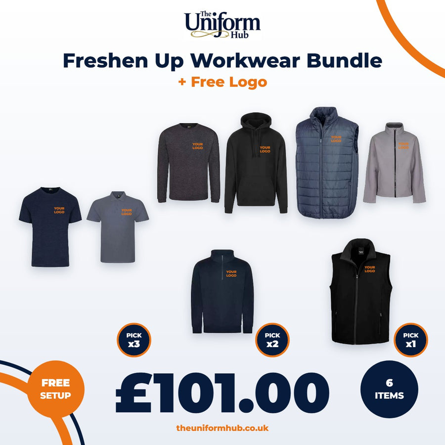 Freshen Up Workwear Bundle + Free Logo