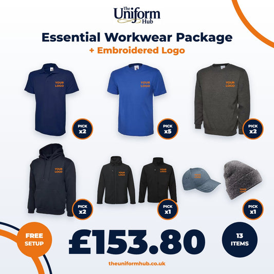 Essential Workwear Package + Embroidered Logo