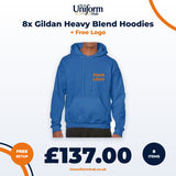 8x Gildan Heavy Blend Hoodies + Free Logo thumbnail 1
