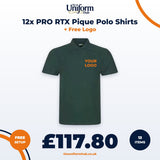 12x PRO RTX Pique Polo Shirts + Free Logo thumbnail 1