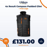 4x Result Compass Padded Gilet + Free Logo thumbnail 1