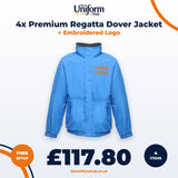 4x Premium Regatta Dover Jacket + Embroidered Logo thumbnail 1