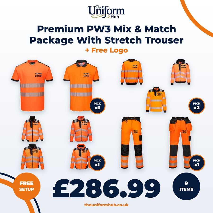 Premium PW3 Mix & Match Package With Stretch Trouser + Free Logo
