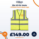 25x Hi-Vis Vests + Printed Front & Back Logo thumbnail 1