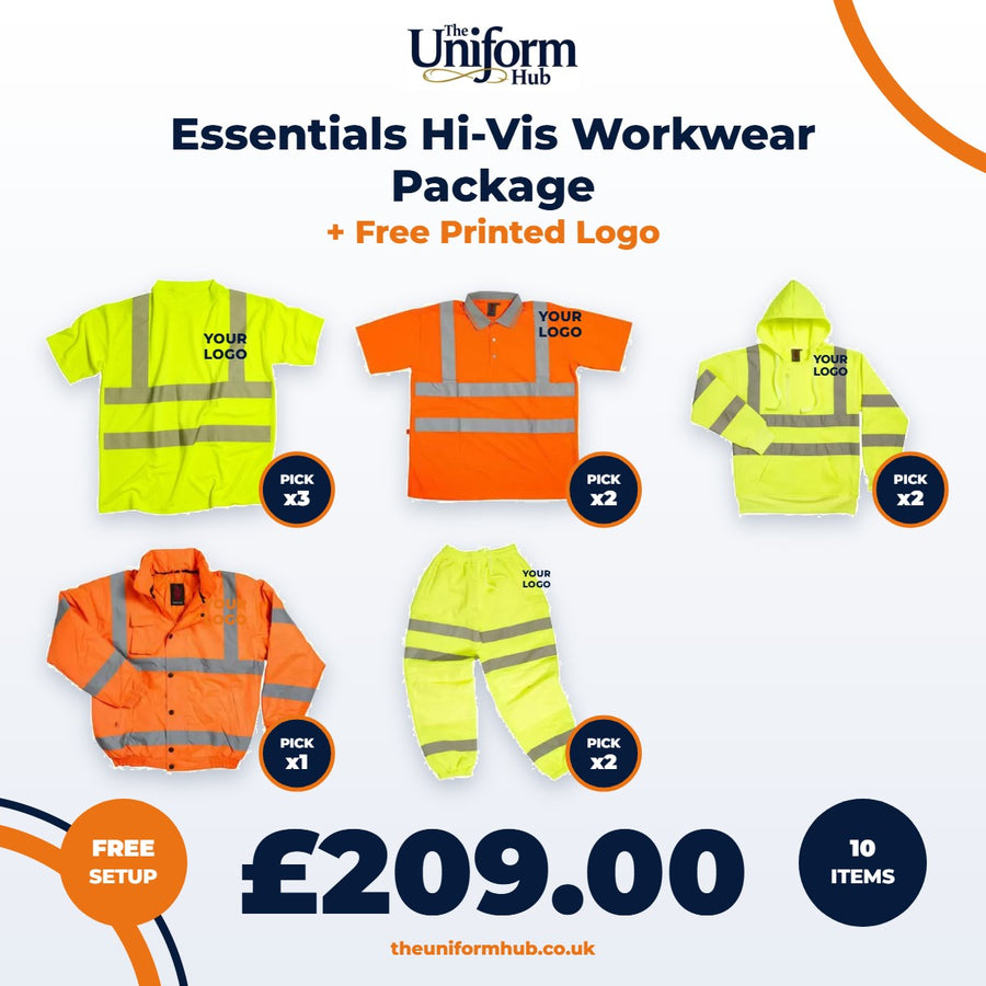 Essentials Hi-Vis Workwear Package + Free Printed Logo
