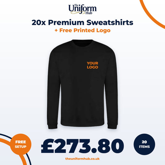 20x Premium Sweatshirts + Free Printed Logo