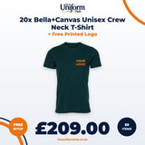 20x Bella+Canvas Unisex Crew Neck T-Shirt + Free Printed Logo thumbnail 1