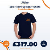 50x Heavy Cotton T-Shirts + Free Printed Logo thumbnail 1