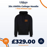 20x AWDis College Hoodie + Free Printed Logo thumbnail 1