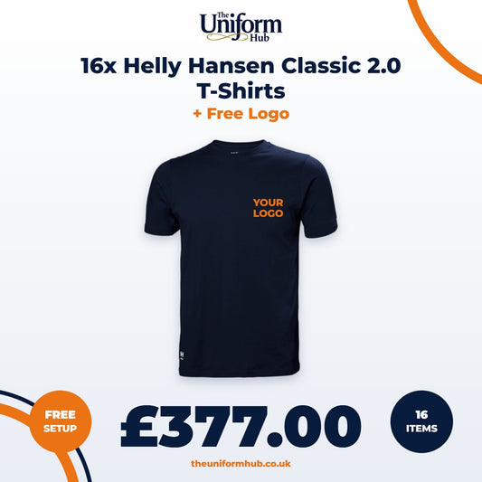 16x Helly Hansen Classic 2.0 T-Shirts + Free Logo