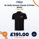 6x Helly Hansen Classic 2.0 Polo Shirts + Free Logo thumbnail 1