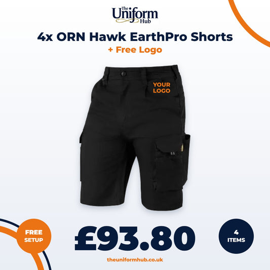 4x ORN Hawk EarthPro Shorts + Free Logo