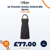 4x Premier Annex Oxford Bib Apron + Free Logo thumbnail 1