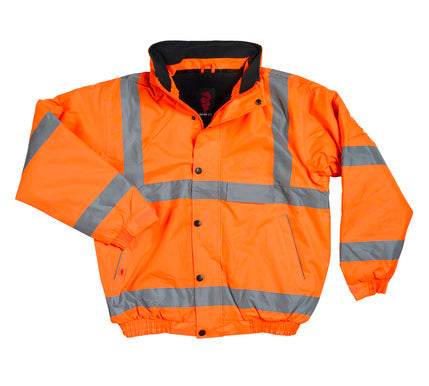 Warrior Hi-Vis Fleece Lined Bomber Jacket