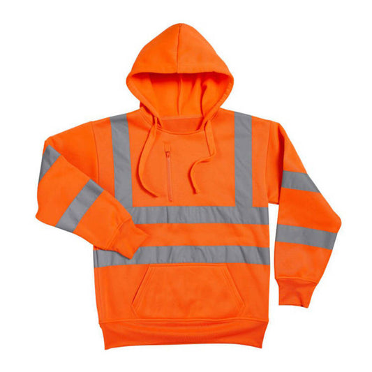 Warrior Hi Vis Hooded Pull On Sweatshirt