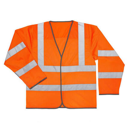 Warrior Hi Vis Long Sleeve Mesh Waistcoat