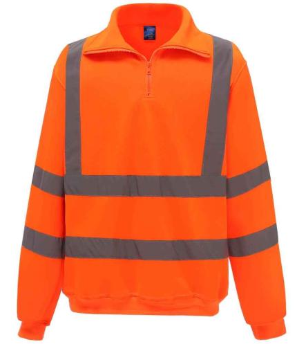Yoko Hi-Vis Zip Neck Sweatshirt